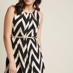 Great Wavelengths Striped Dress in Black